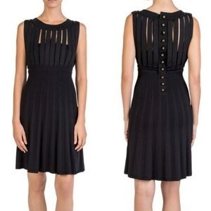114 - The Kooples Black Dress with back Button Detail